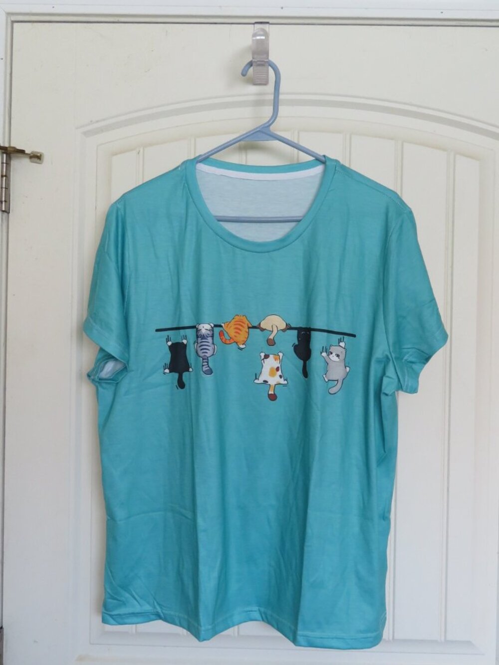 nwot Cats Top Aqua Green XXL (F103)